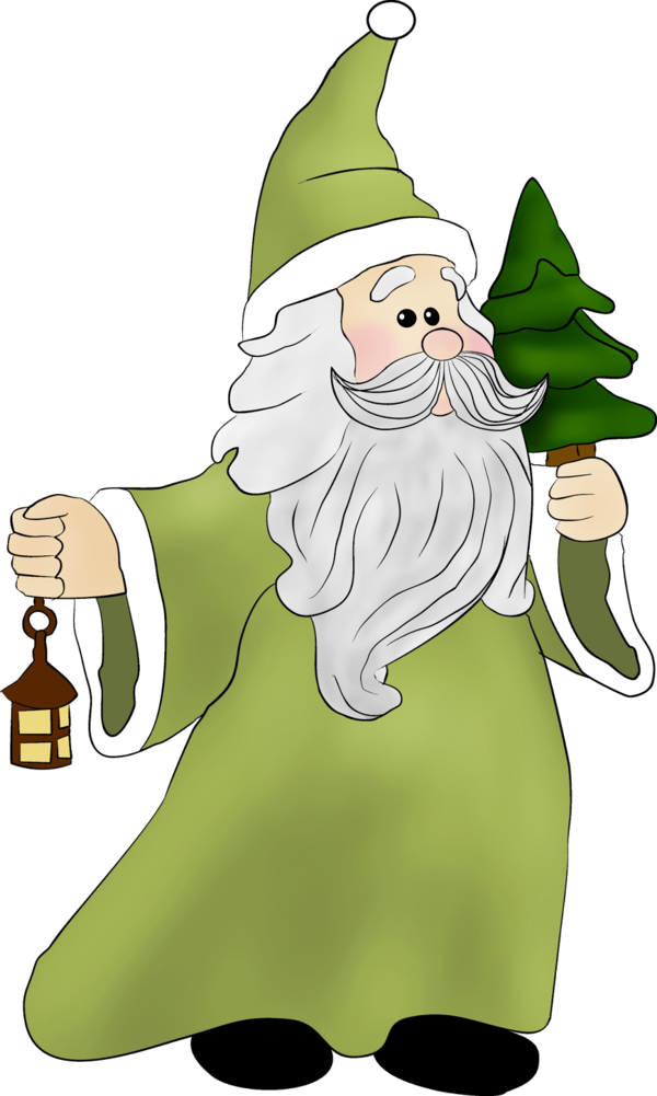 Transparent Santa Claus Christmas Day Christmas Graphics Cartoon Garden Gnome for Christmas