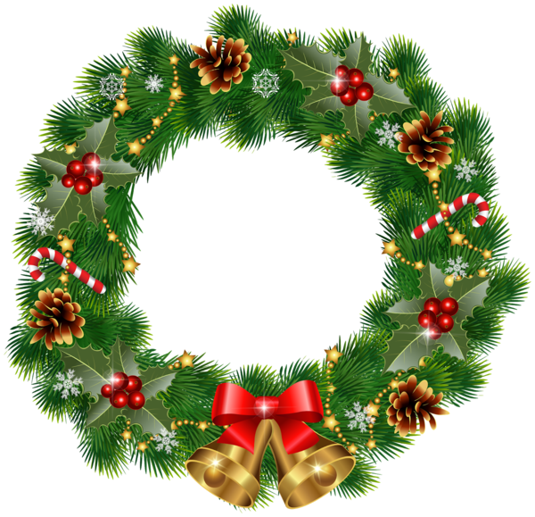 Transparent Santa Claus Wreath Christmas Day Christmas Decoration for Christmas