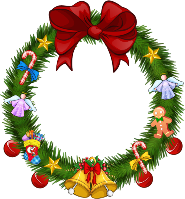 Transparent Christmas Ornament Wreath Garland Fir Pine Family for Christmas