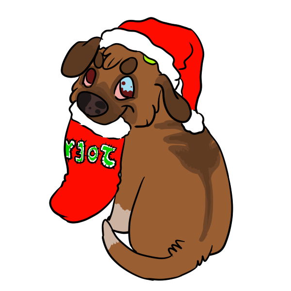 Transparent Puppy Santa Claus Christmas Ornament Dog for Christmas