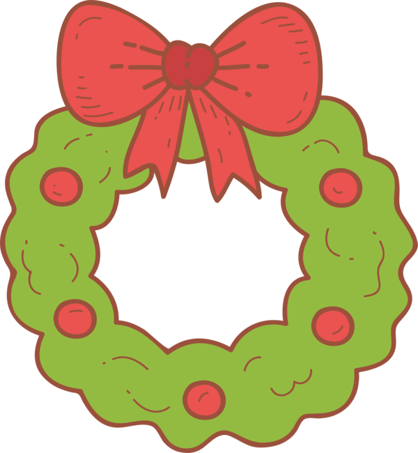 Transparent Wreath Garland Green Petal Heart for Christmas
