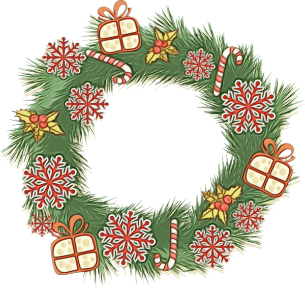 Transparent Wreath Christmas Decoration Oregon Pine for Christmas