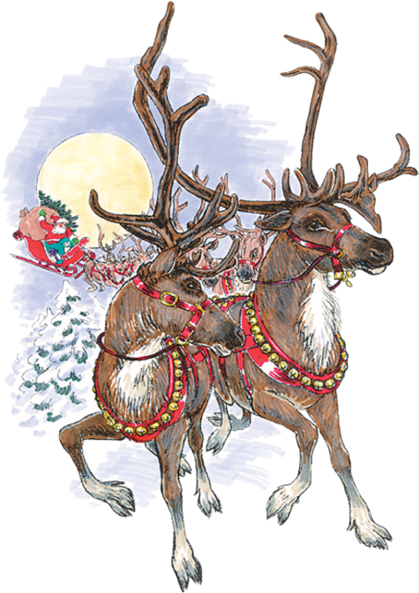 Transparent Reindeer Santa Claus Rudolph Christmas Ornament Tree for Christmas