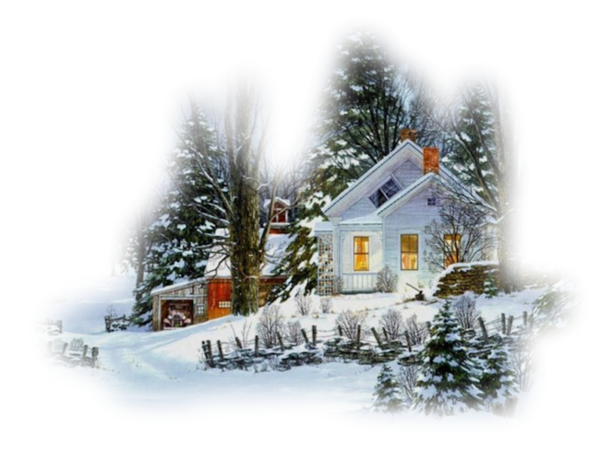 Transparent Christmas Landscape Animation Fir Pine Family for Christmas