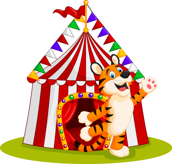 Transparent Cartoon Circus Tent Toy Recreation for Christmas