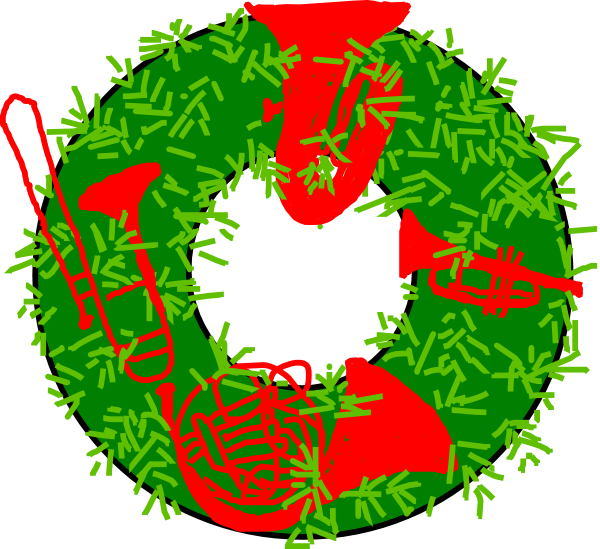 Transparent Brass Instruments Brass Quintet Quartet Green Leaf for Christmas