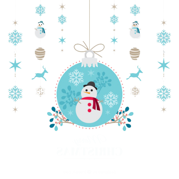 Transparent Christmas Snowman Christmas Card Blue Flightless Bird for Christmas