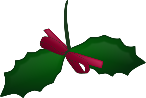Transparent Christmas Day Mistletoe Santa Claus Leaf Holly for Christmas