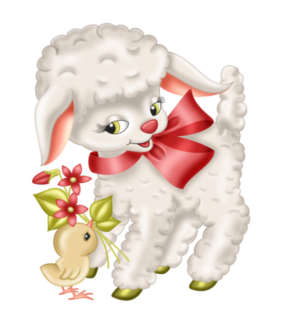 Transparent Easter Bunny Gute Sheep Easter Santa Claus Christmas Ornament for Christmas