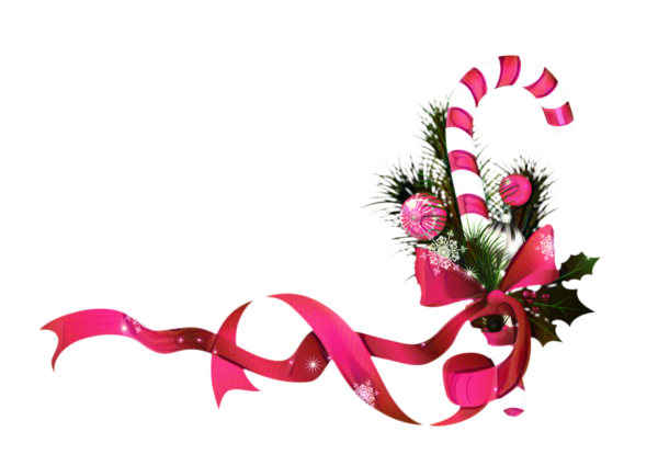 Transparent Christmas Day Candy Cane Christmas Tree Pink Headgear for Christmas