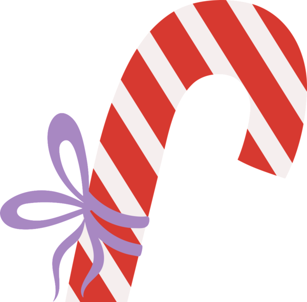 Transparent Christmas Graphics Candy Logo Line Candy Cane for Christmas