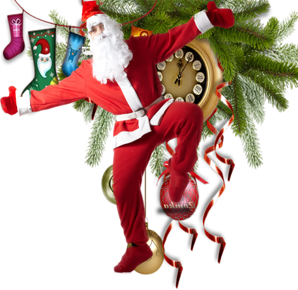 Transparent Christmas Ornament Santa Claus Ded Moroz for Christmas