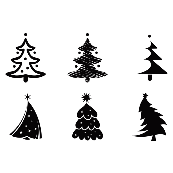 Transparent Christmas Tree Christmas Day Silhouette Christmas Decoration for Christmas