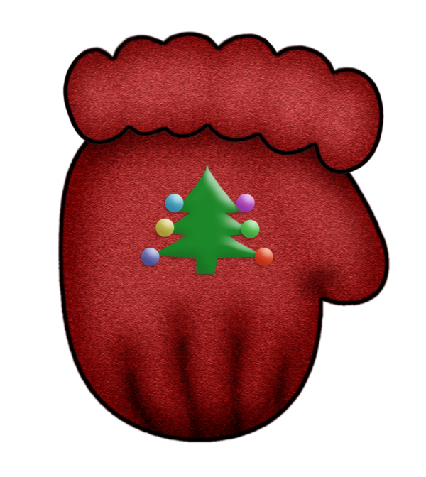 Transparent Cartoon Glove Drawing Christmas Ornament Christmas for Christmas