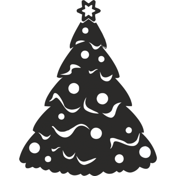 Transparent Christmas Tree Sticker Tree Black for Christmas