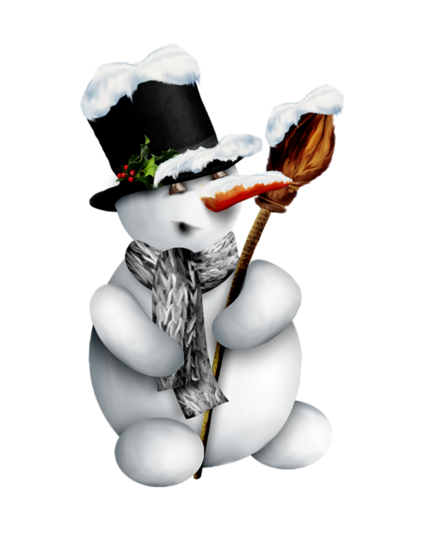 Transparent Snowman Christmas Winter Figurine for Christmas