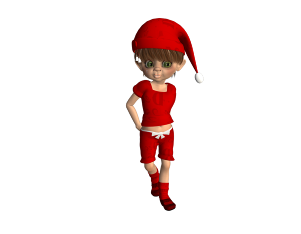 Transparent Santa Claus Christmas Ornament Toddler Red Boy for Christmas
