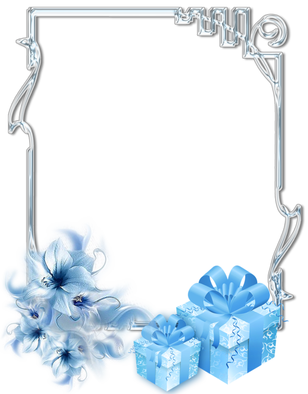 Transparent Christmas Picture Frames Gift Blue Jewellery for Christmas