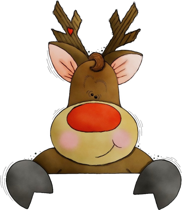 Transparent Rudolph Reindeer Christmas Day Nose for Christmas