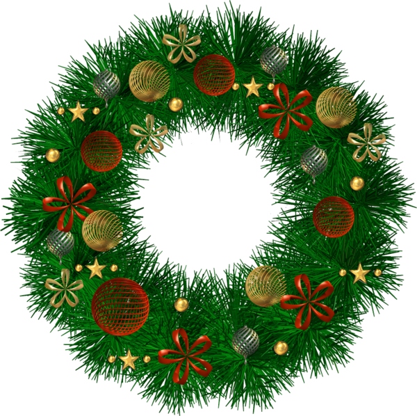 Transparent Christmas Ornament Wreath Advent Wreath Fir Pine Family for Christmas