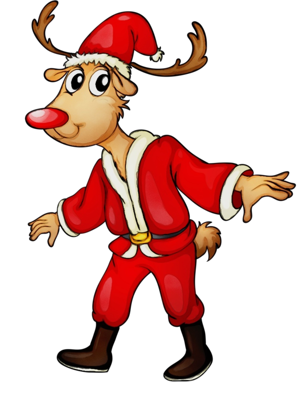Transparent Reindeer Christmas Ornament Santa Claus Cartoon Christmas for Christmas