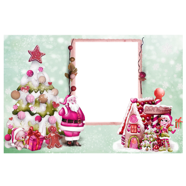 Transparent Christmas Picture Frames Epiphany Pink Christmas Ornament for Christmas