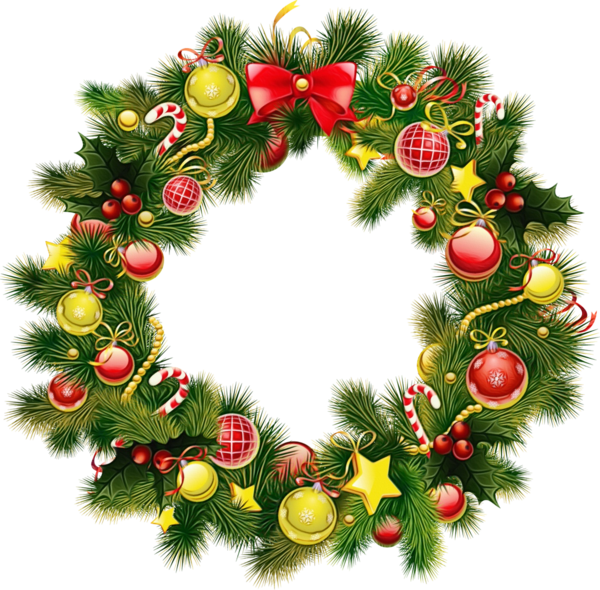 Transparent Christmas Day Wreath Holiday Christmas Decoration for Christmas