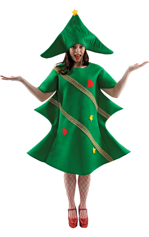 Transparent Costume Disguise Christmas Tree Clothing Green for Christmas