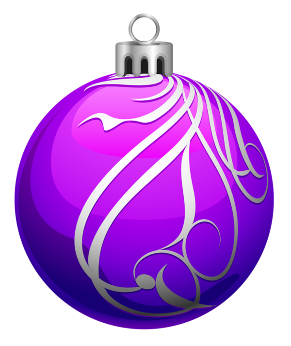 Transparent Christmas Christmas Ornament Violet Purple for Christmas