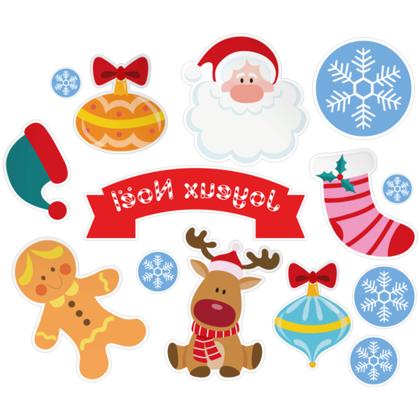 Transparent Christmas Sticker Wall Decal Toy Christmas Ornament for Christmas