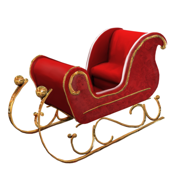 Transparent Santa Claus Sled Christmas Chair for Christmas