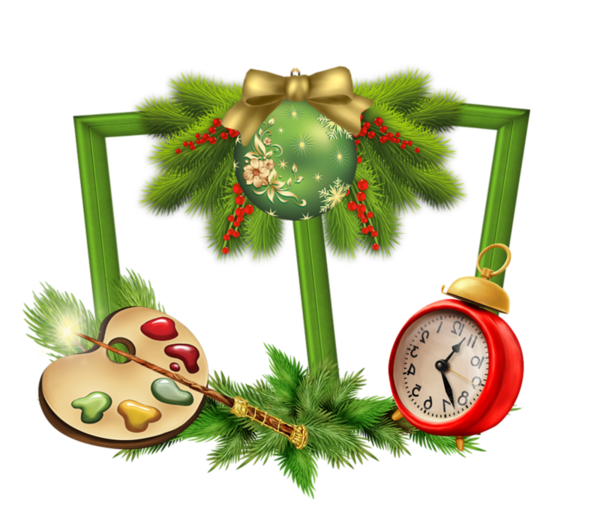 Transparent Alarm Clocks Clock Christmas Ornament Fir Pine Family for Christmas