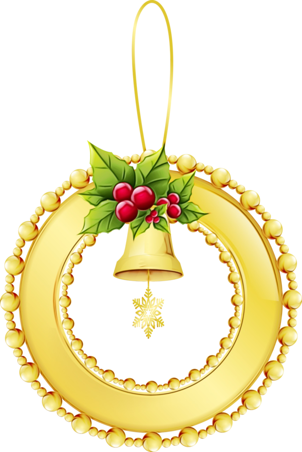 Transparent Christmas Ornament Yellow Christmas Day Holiday Ornament for Christmas