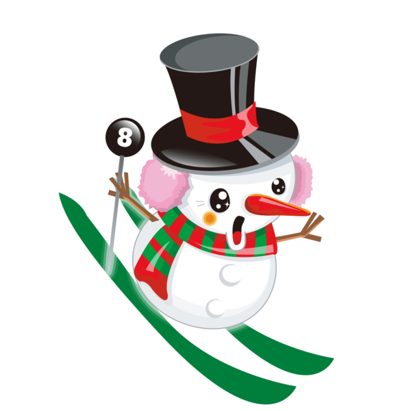 Transparent Hat Snowman Gestetner Christmas Ornament for Christmas