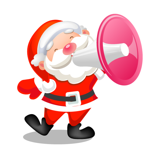 Transparent Santa Claus Talking Santa Christmas Christmas Ornament Megaphone for Christmas