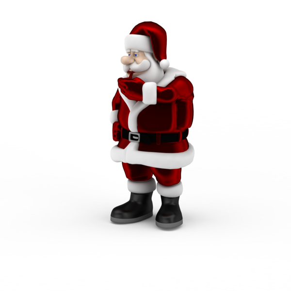 Transparent Santa Claus Christmas 3d Computer Graphics Christmas Ornament Figurine for Christmas