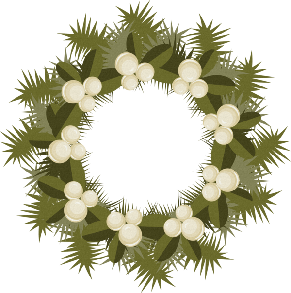 Transparent Wreath Christmas Christmas Ornament Fir Pine Family for Christmas