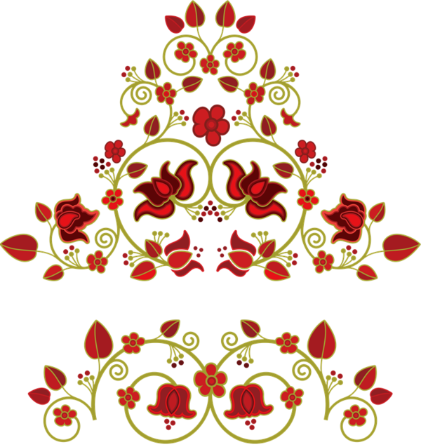 Transparent Floral Design Ornament Poster Flower Christmas Decoration for Christmas