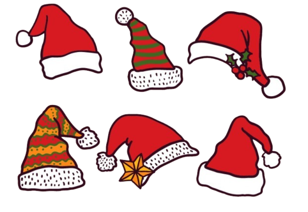 Transparent Santa Claus Christmas Hat Point Holiday for Christmas
