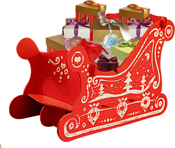 Transparent Ded Moroz Paper Sled Christmas Decoration Christmas Ornament for Christmas