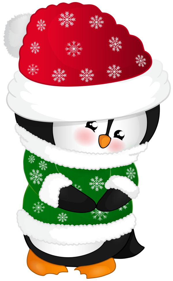Transparent Christmas Ornament Penguin Santa Claus Flightless Bird Snowman for Christmas