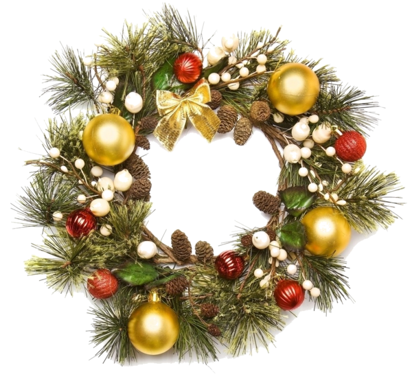 Transparent Christmas Ornament Wreath Advent Wreath Christmas Decoration for Christmas
