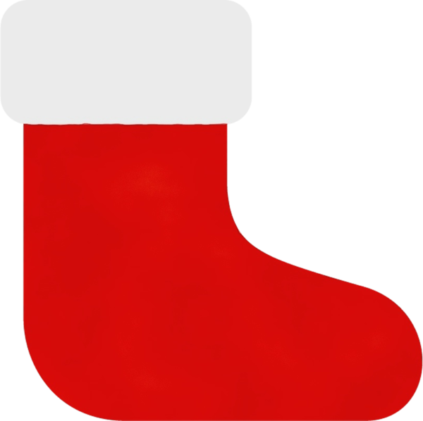 Transparent Red Christmas Stocking Footwear for Christmas
