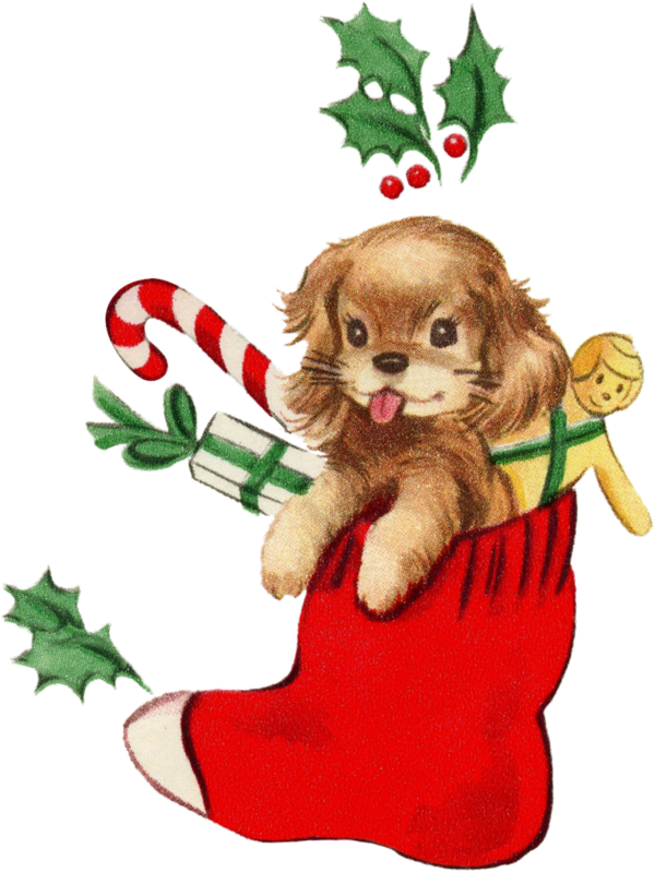 Transparent Puppy Companion Dog Spaniel Dog for Christmas