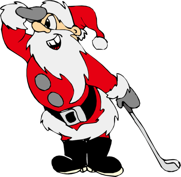 Transparent Santa Claus Golf Christmas Red for Christmas