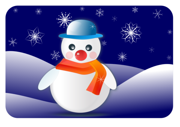 Transparent Snowman Snow Drawing Flightless Bird for Christmas