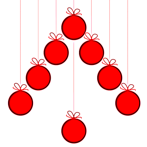 Transparent Christmas Day Christmas Ornament Christmas Tree Red Line for Christmas