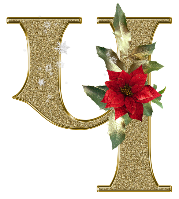Transparent Letter Flower Alphabet Christmas Ornament for Christmas