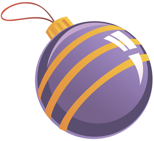 Transparent Christmas Christmas Ornament New Year Purple for Christmas