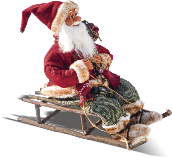 Transparent Santa Claus Santa Claus Village Reindeer Christmas Ornament Fur for Christmas